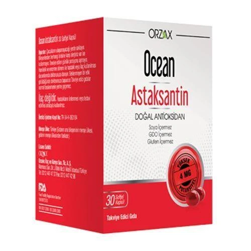 Orzax Ocean Astaksantin 30 Kapsül ürün görseli 1