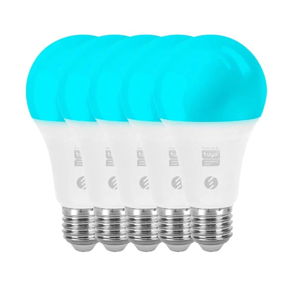 S-Link Swapp SL-RGB12-5 Smart/Akıllı RGB 12W 50Hz 1000lm Wifi TUYA Destekli  Lamba/Ampul-5 Adet ürün görseli 1