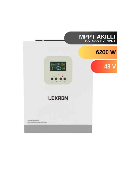 Lexron 6.2KW MPPT PARALEL 90-500V PV INPUT 100A MPPT INVERTER PARALLENEBİLİR ürün görseli 1