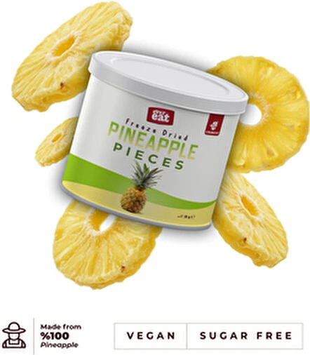 EverEat Dondurularak Kurutulmuş Freeze Dried Teneke Kutu Çıtır Ananas ürün görseli 1