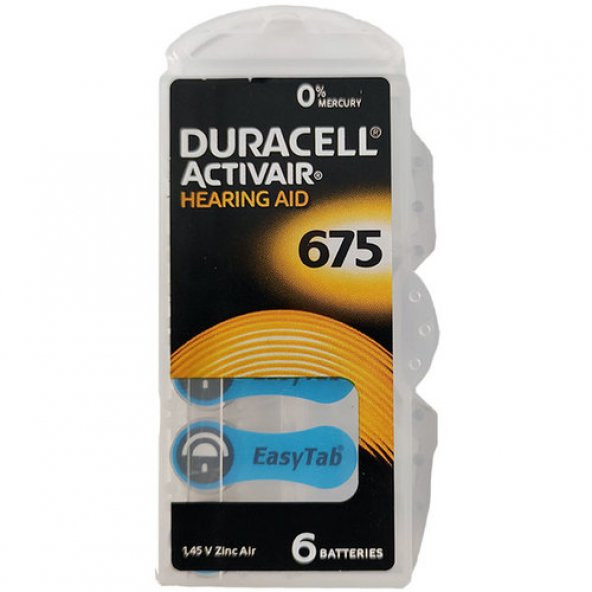 Duracell İşitme Cihazı Pili 675 ürün görseli 1