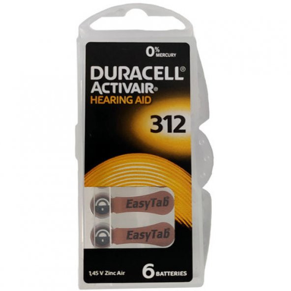 Duracell İşitme Cihazı Pili 312 ürün görseli 1