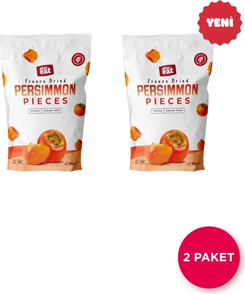 EverEat Cennet Hurması Kuru Meyve Cipsi 30 G x 2 Adet Dondurularak Kurutulmuş Meyve - Freeze Dried ürün görseli 1