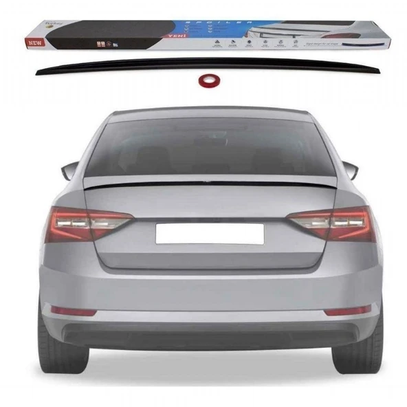 SKODA OCTAVIA 2013-2019 PİANO BLACK BAGAJ SPOİLER ürün görseli 1