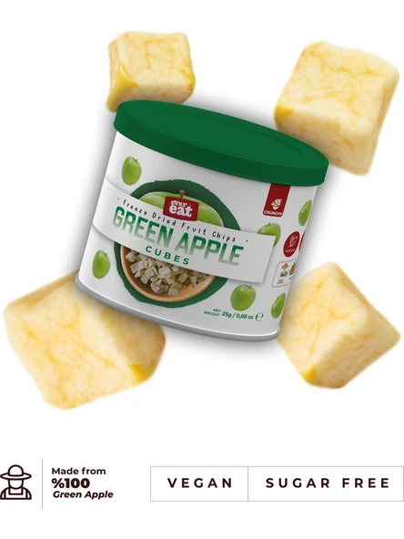 Ever Eat Teneke Dondurularak Kurutulmuş Elma Taneleri - Sağlıklı Atıştırmalık, Freeze Dry Yöntemiyle Üretilmiş ürün görseli 1