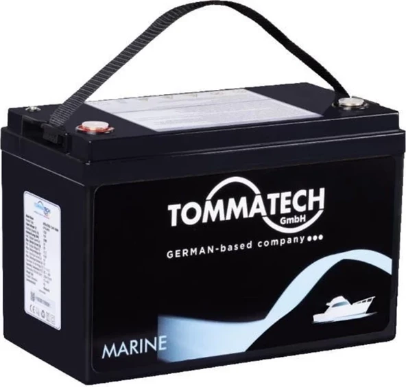 Tommatech 12.8 V 100 AH Marin Bluetooth Lityum Batarya ürün görseli 1