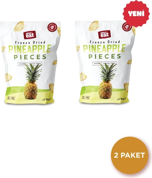 EverEat Ananas Kuru Meyve Cipsi 20 G x 2 Adet Dondurularak Kurutulmuş Meyve - Meyve Cipsi ürün görseli 1