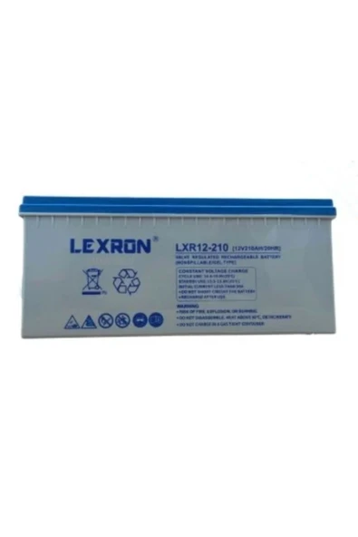 Lexron 210 Ah Jel Akü Lexron - Resim 3