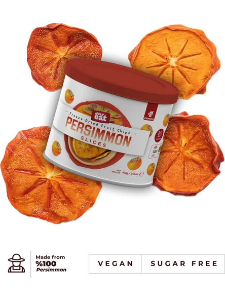 EverEat Trabzon Cennet Hurması Kuru Meyve Premium -Dondurularak Kurutulmuş Freeze Dried Çıtır Cennet Hurması ürün görseli 1