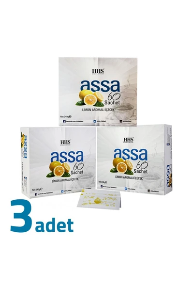HHS Assa 60 Sachet Limon Aromalı Bitki Form Çayı 240GR X 3 Adet ürün görseli 1