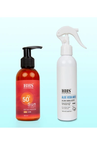 HHS SAĞLIK ÜRÜNLERİ 50+SPF Güneş Koruma + Aloe Vera Milk ürün görseli 1