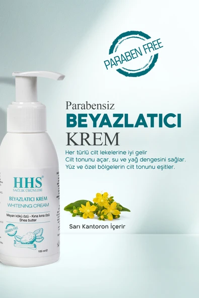 HHS Beyazlatıcı Krem Parabensiz 100 ml - Resim 3