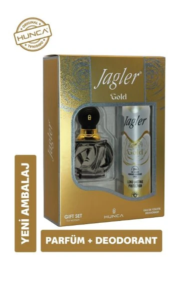 JAGLER Gold Kadın Parfüm Seti EDT 60 ml + Deodorant 150 ml ürün görseli 1