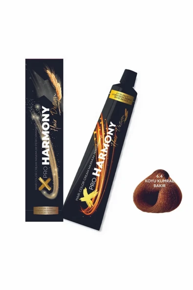 X PRO HARMONY X PRO HARMONY Profesyonel Saç Boyası No:6,4 Koyu Kumral Bakır ürün görseli 1