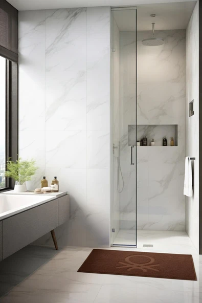 Be-0785-Dbr  %100 Pamuk Koyu Kahverengi 50X80 Cm Banyo Paspas Havlu ürün görseli 1