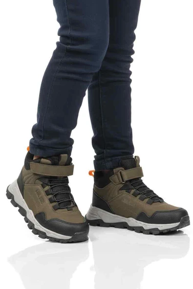 Haki Gri Cırtlı Erkek Çocuk Outdoor Bot ürün görseli 1