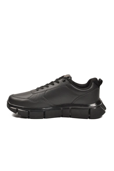 Siyah Bağcıklı Erkek Sneaker - Resim 4