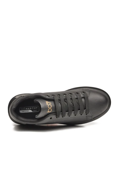 Siyah Bağcıklı Erkek Sneaker - Resim 4