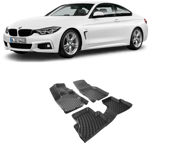 bmw 4.seri f32 coupe uyumlu 3d havuzlu paspas ürün görseli 1