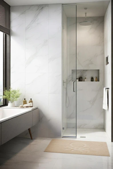 Be-0183 Bg  %100 Pamuk Bej 50X80 Cm Banyo Paspas Havlu ürün görseli 1