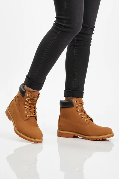 Tarçın Nubuk Hakiki Deri Unisex Worker Bot ürün görseli 1