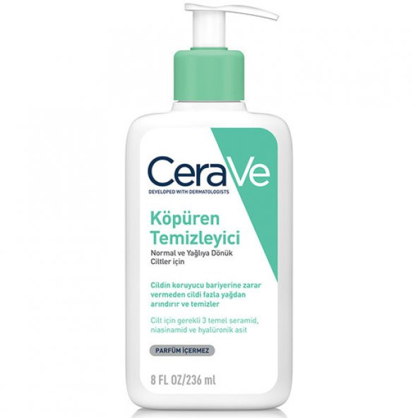 Cerave Foaming Cleanser Normal & Yagliya Dönük Ciltler Için 236 ml ürün görseli 1