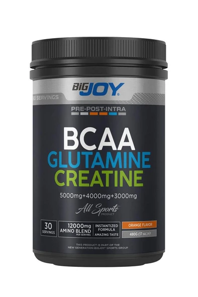 Bigjoy Sports Amino Asit - KREATİN+Bcaa+Glutamine PORTAKAL Aromalı 30 Servis 480gr ürün görseli 1