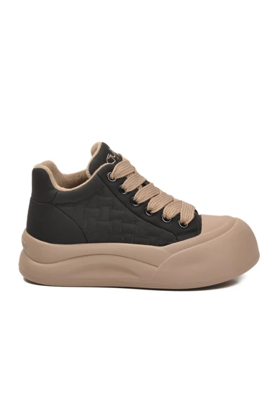 Siyah Bağcıklı Kadın Sneaker Bot - Resim 2