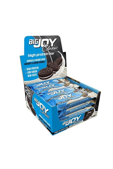 Bigjoy Sports Classic High Protein Bar Cookies & Cream 16 x 45G ürün görseli 1