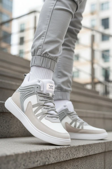 Buz Bağcıklı Erkek Hi Sneaker - Resim 3