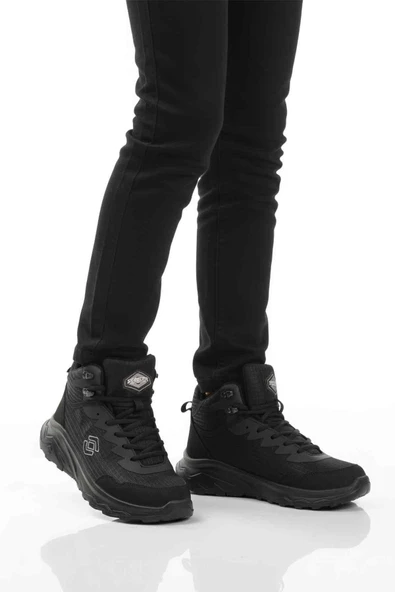 Siyah Su Geçirmez Bağcıklı Unisex Outdoor Bot ürün görseli 1