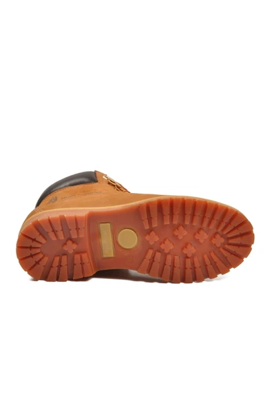 Sarı Nubuk Hakiki Deri Unisex Worker Bot - Resim 5