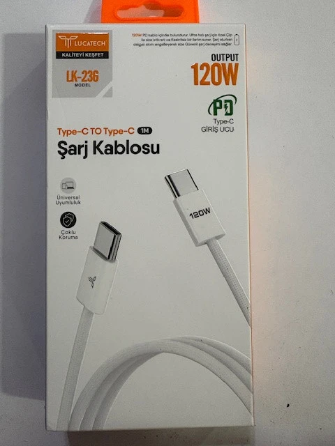 lucatech 120w hızlı şarj kablosu type-c - Resim 2