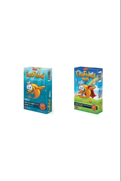 Easy Fishoil Omega 3 30 Kapsül + Easy Fishoil Multivitamin 30 Kapsül Kofre Paket ürün görseli 1