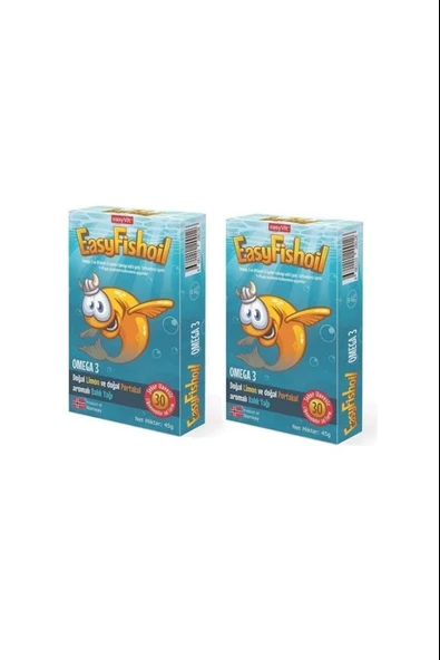 EasyFishoil Çocuk Portakal Aromalı 30 Çiğneme Tablet 2 Adet ürün görseli 1