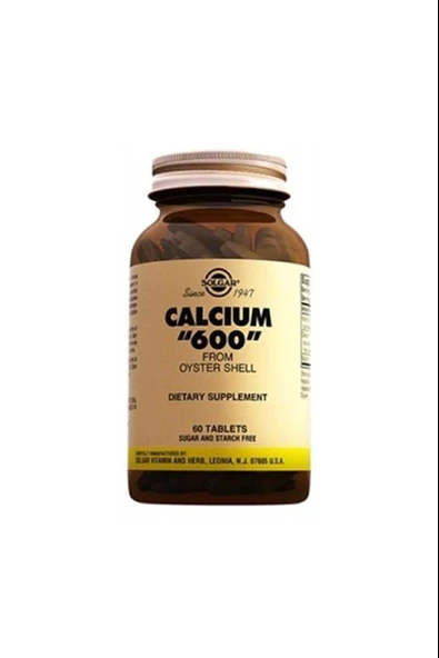 Solgar Calcium Oyster Shell 600 Mg 60 Tablet - Resim 2