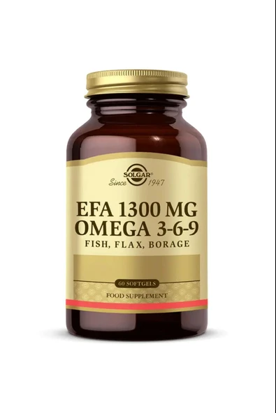 Solgar Omega 3-6-9 Efa 1300mg 60 Softjel - Resim 2