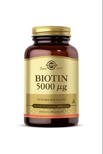 Solgar Biotin 5000 Mcg 50 Kapsül ürün görseli 1