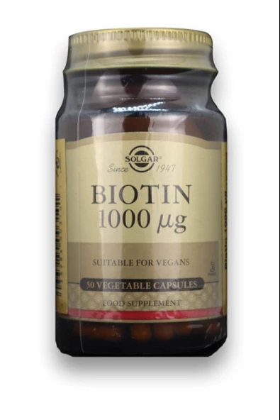 Solgar Biotin 1000 Mcg 50 Kapsül ürün görseli 1