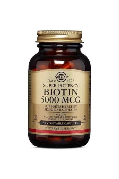 Solgar Biotin 5000 Mcg 50 Kapsül ürün görseli 1