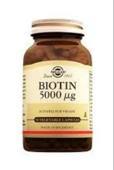 Solgar Biotin 5000 Mcg 50 Kapsül ürün görseli 1