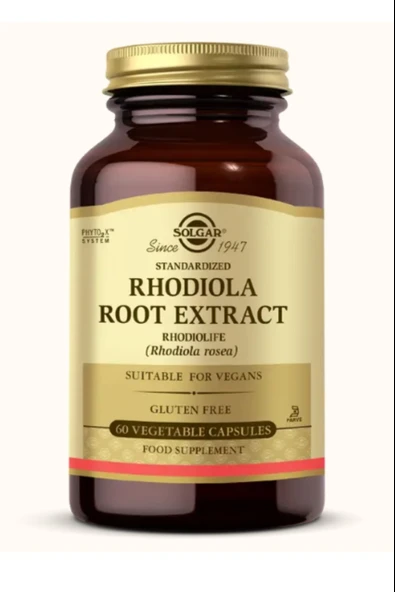 Solgar Rhodiola Root Extract 60 Kapsül ürün görseli 1