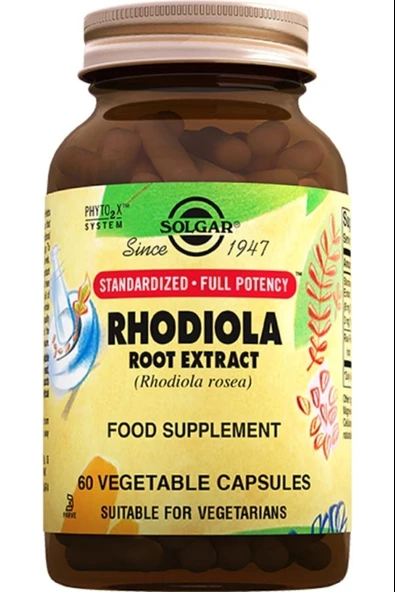 Solgar Rhodiola Root Extract 60 Kapsül ürün görseli 1
