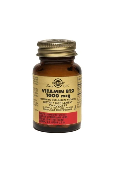 Solgar Vitamin B12 1000 Mcg 100 Tablet ürün görseli 1