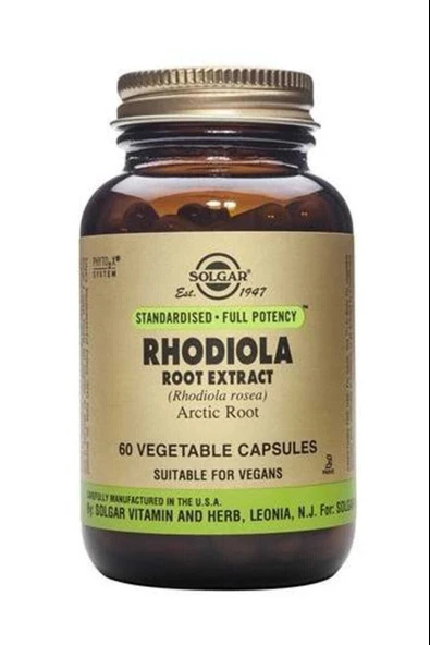 Solgar Rhodiola Root Extract 60 Kapsül ürün görseli 1