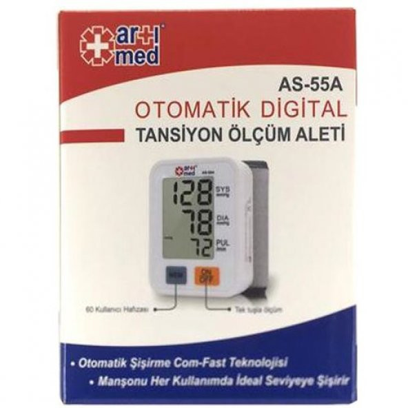 Artımed AS-55A Bilekten Ölçer Tansiyon Aleti ürün görseli 1