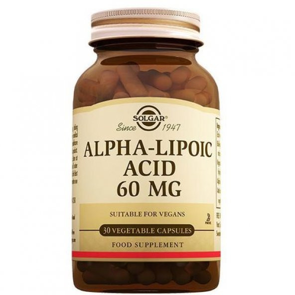 Solgar Alpha Lipo Acid 60 mg 30 Kapsül ürün görseli 1