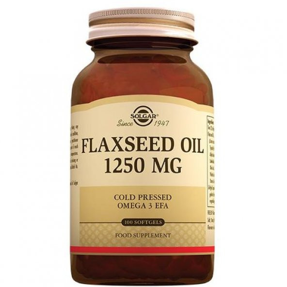 Solgar Flaxseed Oil 1250 mg 100 Kapsül ürün görseli 1
