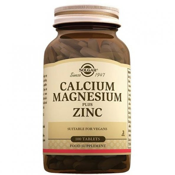 Solgar Calcium Magnesium Plus Zinc 100 Tablet ürün görseli 1