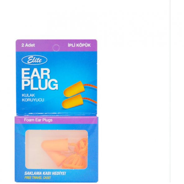 Elite Ear Plug İpli Köpük Kulak Tıkacı ürün görseli 1